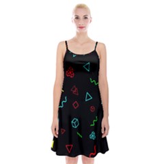 Amoled Spaghetti Strap Velvet Dress