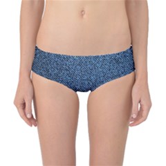 Blue Denim Fabric Classic Bikini Bottoms by kyorashop23