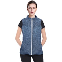 Blue Denim Fabric Women s Puffer Vest