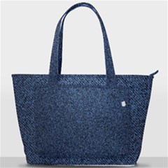 Blue Denim Fabric Back Pocket Shoulder Bag  by kyorashop23