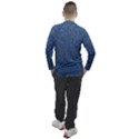 Blue Denim Fabric Men s Pique Long Sleeve T-Shirt View2