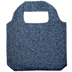 Blue Denim Fabric Foldable Grocery Recycle Bag by kyorashop23