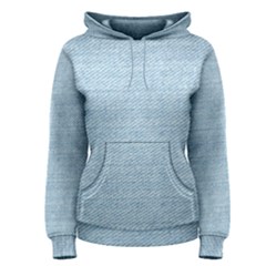 Blue Denim Texture, Macro Women s Pullover Hoodie