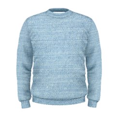 Blue Denim Texture, Macro Men s Sweatshirt