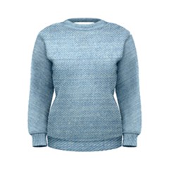 Blue Denim Texture, Macro Women s Sweatshirt