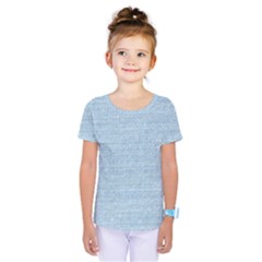 Blue Denim Texture, Macro Kids  One Piece T-shirt