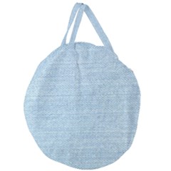 Blue Denim Texture, Macro Giant Round Zipper Tote by kyorashop23