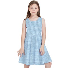 Blue Denim Texture, Macro Kids  Skater Dress by kyorashop23