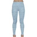 Blue Denim Texture, Macro Lightweight Velour Classic Yoga Leggings View1