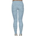 Blue Denim Texture, Macro Lightweight Velour Classic Yoga Leggings View2