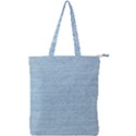 Blue Denim Texture, Macro Double Zip Up Tote Bag View1