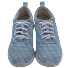 Blue Denim Texture, Macro Mens Athletic Shoes by kyorashop23