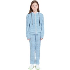 Blue Denim Texture, Macro Kids  Tracksuit by kyorashop23