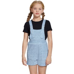 Blue Denim Texture, Macro Kids  Short Overalls by kyorashop23