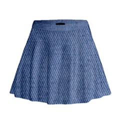 Blue Denim Mini Flare Skirt by kyorashop23