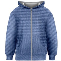 Blue Denim Kids  Zipper Hoodie Without Drawstring