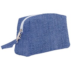 Blue Denim Wristlet Pouch Bag (large) by kyorashop23