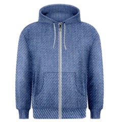 Blue Denim Men s Zipper Hoodie