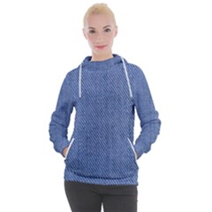 Blue Denim Women s Hooded Pullover