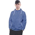 Blue Denim Men s Pullover Hoodie View1