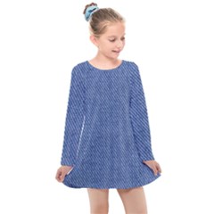 Blue Denim Kids  Long Sleeve Dress by kyorashop23