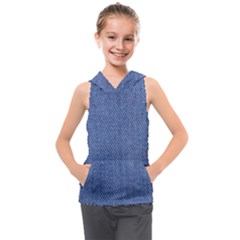 Blue Denim Kids  Sleeveless Hoodie by kyorashop23