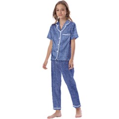 Blue Denim Kids  Satin Short Sleeve Pajamas Set by kyorashop23