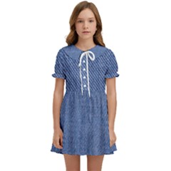 Blue Denim Kids  Sweet Collar Dress by kyorashop23