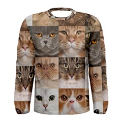 Breeds Of Cats Collage Men s Long Sleeve T-shirt