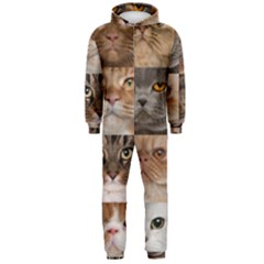 Breeds Of Cats Collage Hooded Jumpsuit (men)