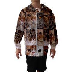 Breeds Of Cats Collage Kids  Hooded Windbreaker