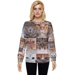 Breeds Of Cats Collage Hidden Pocket Sweatshirt