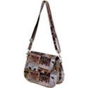 Breeds Of Cats Collage Saddle Handbag View2