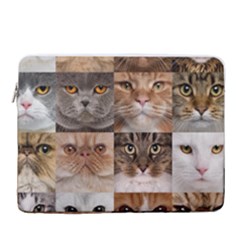 Breeds Of Cats Collage 15  Vertical Laptop Sleeve Case With Pocket by kyorashop23