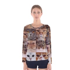 Breeds Of Cats Collage Women s Long Sleeve T-shirt