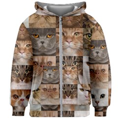 Breeds Of Cats Collage Kids  Zipper Hoodie Without Drawstring