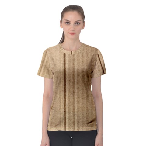 Brown Cardboard Texture Macro, Cardboard, Cardboard Women s Sport Mesh T-shirt by kyorashop23