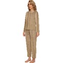 Brown Cardboard Texture Macro, Cardboard, Cardboard Womens  Long Sleeve Lightweight Pajamas Set View2