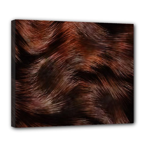 Brown Wool Texture Deluxe Canvas 24  X 20  (stretched) by kyorashop23