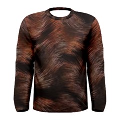 Brown Wool Texture Men s Long Sleeve T-shirt