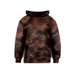 Brown Wool Texture Kids  Pullover Hoodie