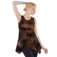 Brown Wool Texture Side Drop Tank Tunic by kyorashop23