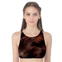 Brown Wool Texture Tank Bikini Top View1