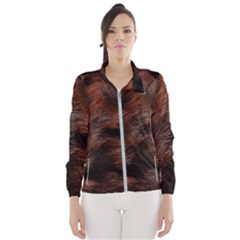 Brown Wool Texture Women s Windbreaker