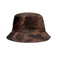 Brown Wool Texture Inside Out Bucket Hat by kyorashop23