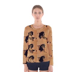 Carton, Brown Women s Long Sleeve T-shirt