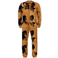 Carton, Brown Onepiece Jumpsuit (men)