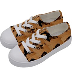 Carton, Brown Kids  Low Top Canvas Sneakers