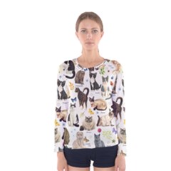 Cats, All, Collage, Cat Women s Long Sleeve T-shirt