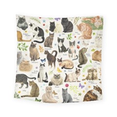 Cats, All, Collage, Cat Square Tapestry (small)